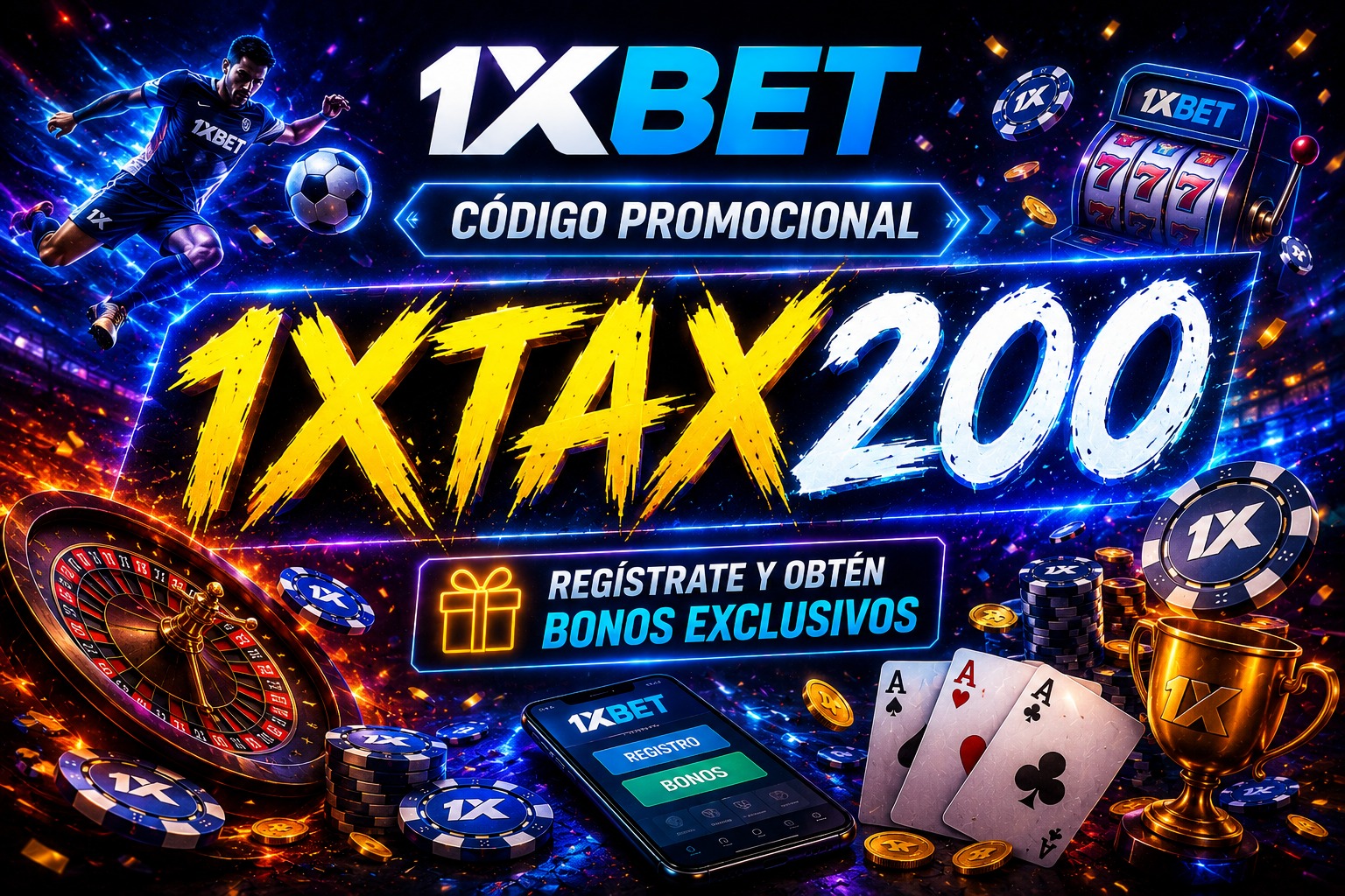Código Promocional 1xBet 2026: 1X200MAX - Bono Hasta 4550 MXN